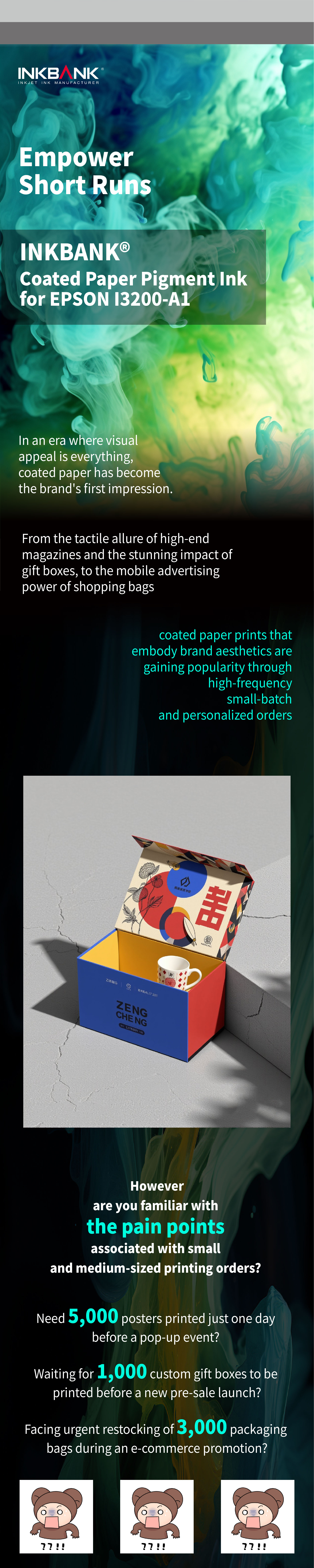 INKBANK® Coated Paper Pigment Ink for EPSON I3200-A1—Empower Short Runs