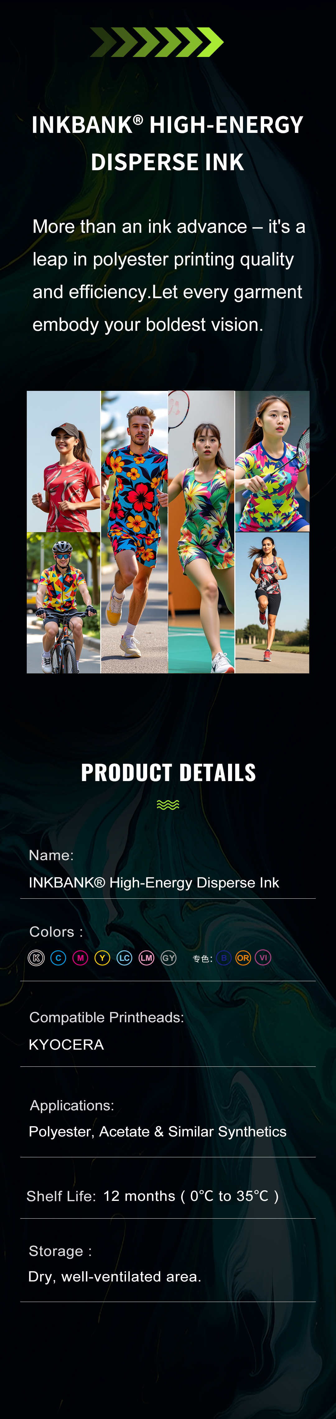 Unlock Vibrant Polyester Prints: INKBANK® High-Energy Disperse Ink Arrives! (Safer, Durable,  30% Vibrancy!)