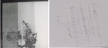 UV-LED ink adhesion test cross hatch and durability comparison