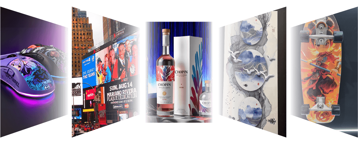 UV-LED ink applications in packaging signage electronics and interior decoration