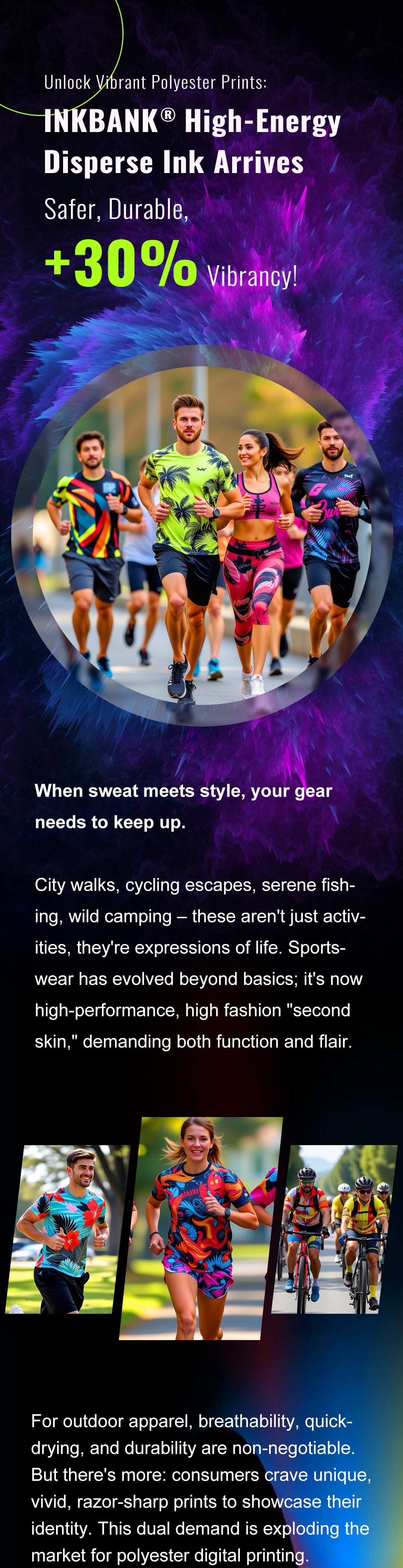 Unlock Vibrant Polyester Prints: INKBANK® High-Energy Disperse Ink Arrives! (Safer, Durable,  30% Vibrancy!)