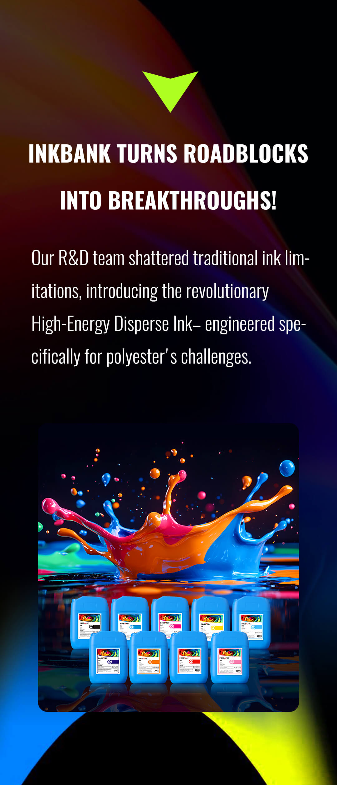 Unlock Vibrant Polyester Prints: INKBANK® High-Energy Disperse Ink Arrives! (Safer, Durable, 30% Vibrancy!)