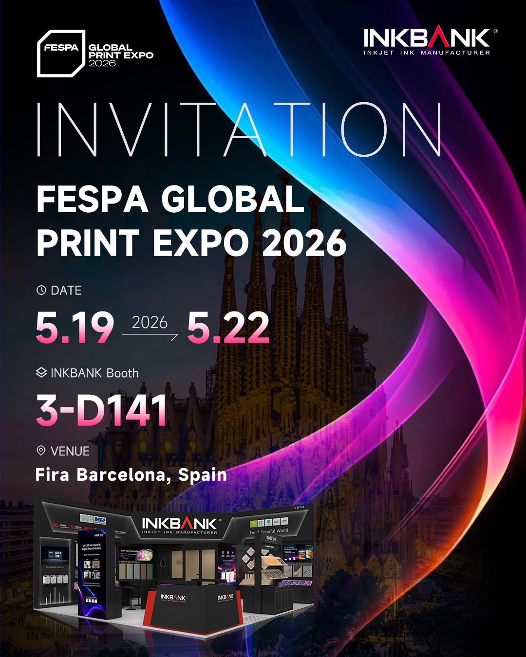 INKBANK at FESPA 2026: High-Value Ink Solutions for Advanced Manufacturing