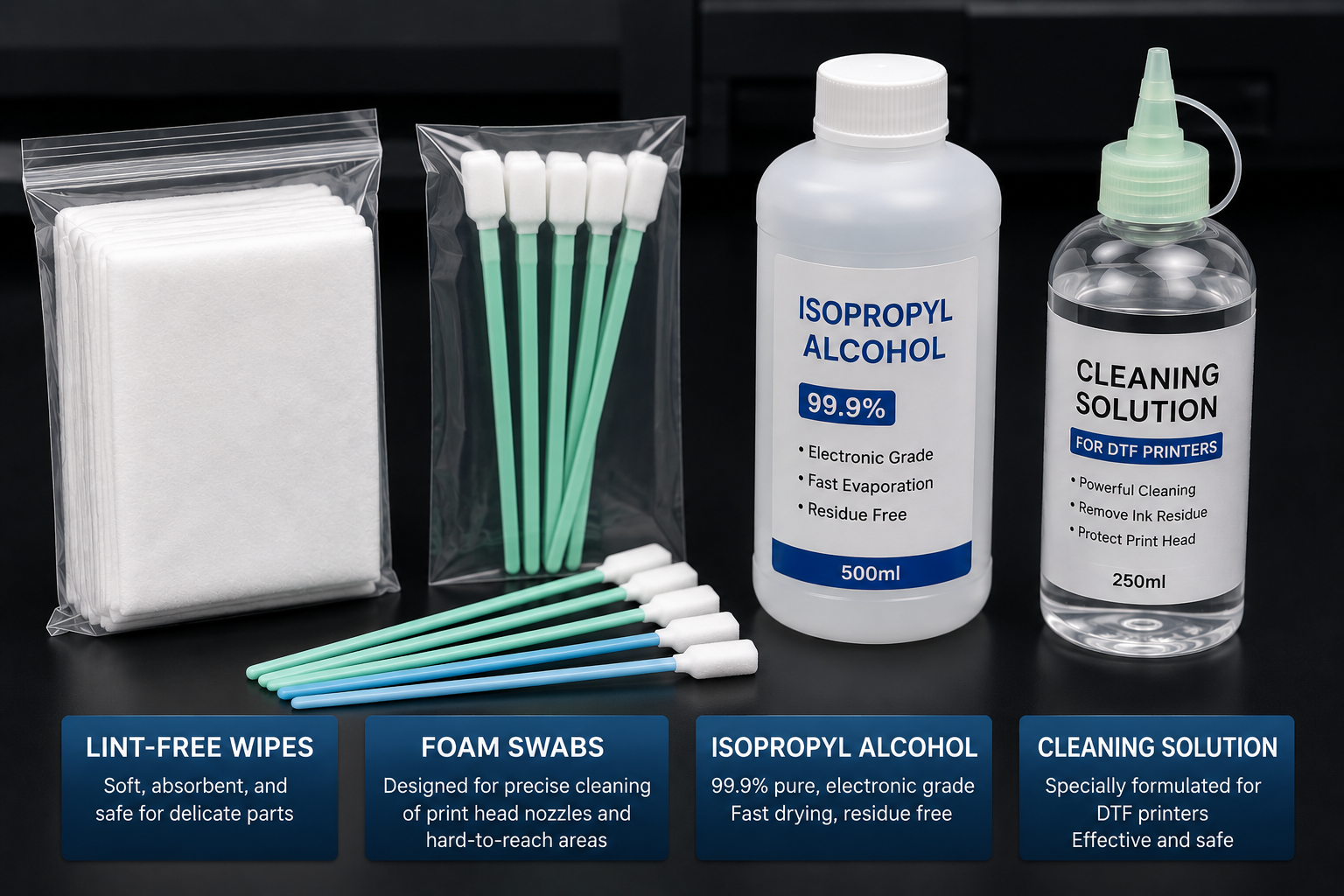Basic DTF printer maintenance tools for daily care