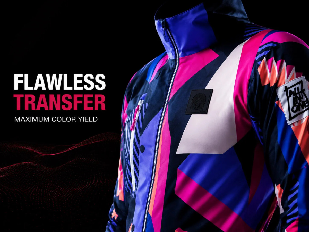 Sublimation-printed sportswear showing sharp detail and stable color