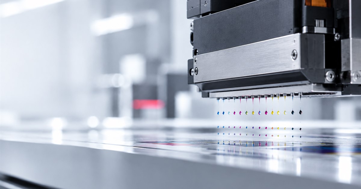 Industrial UV printhead forming stable ink droplets