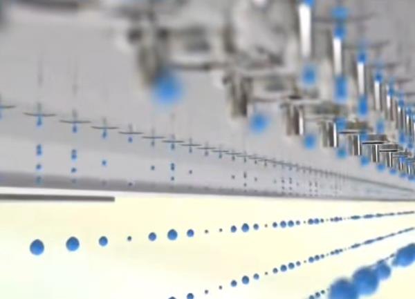 Industrial printhead nozzle and droplet test