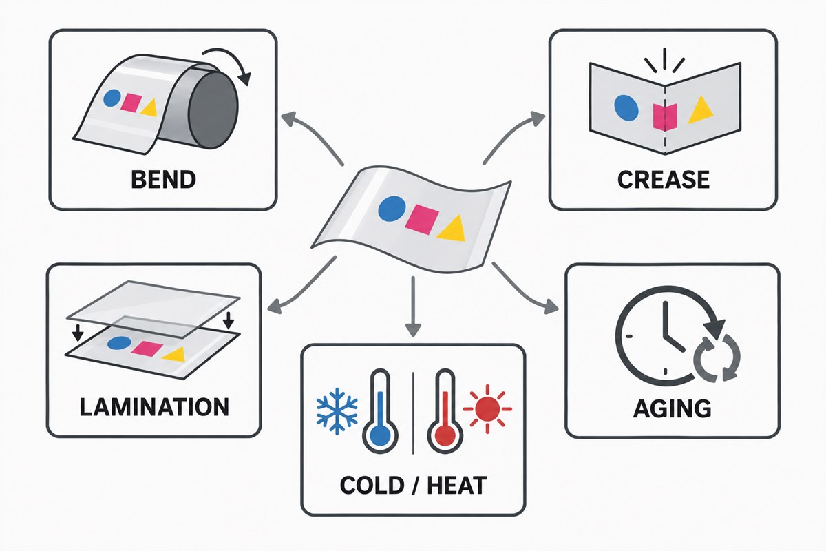 UV ink end-use stress tests