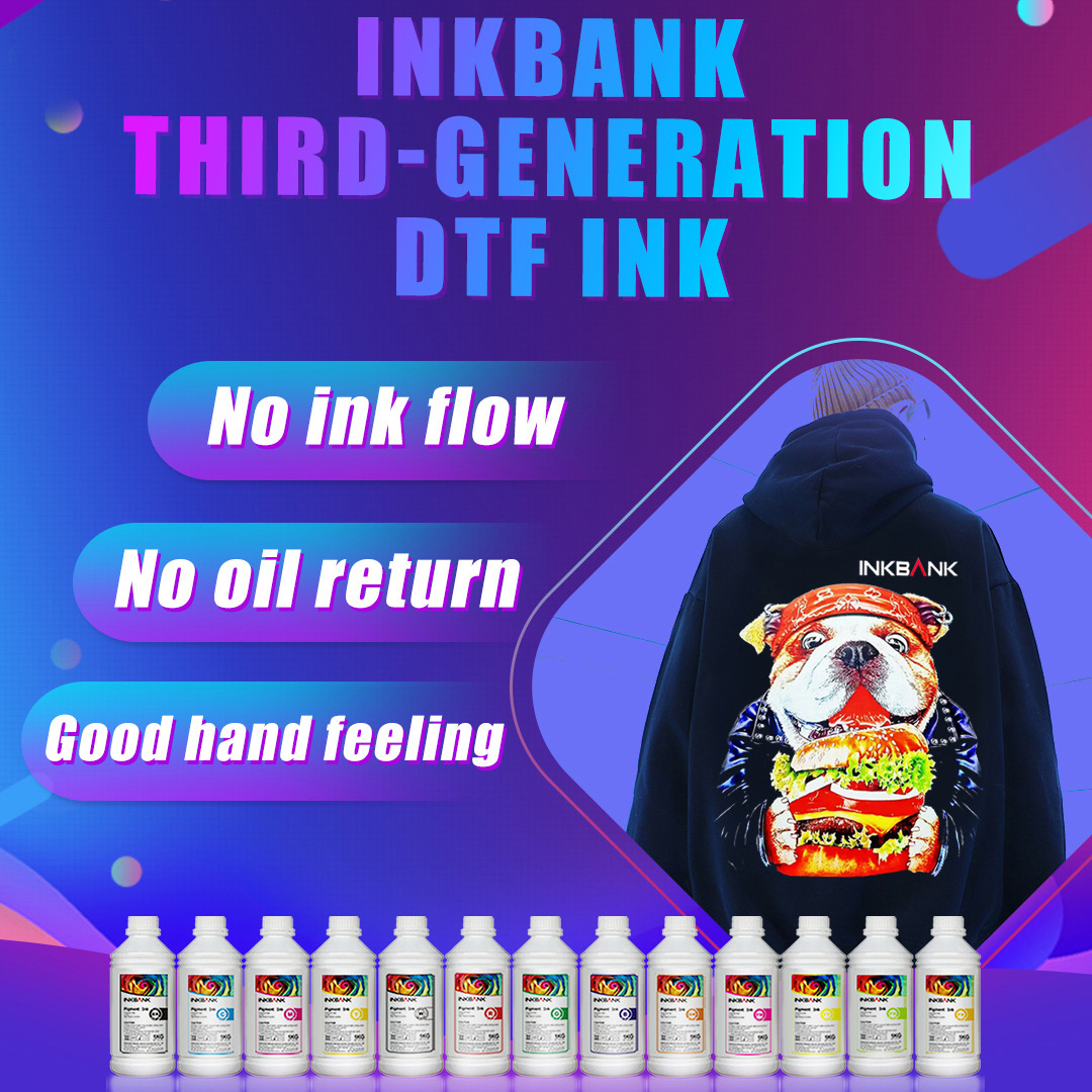 No ink flow, no oil return, good hand feeling!Inkbank third-generation DTF ink